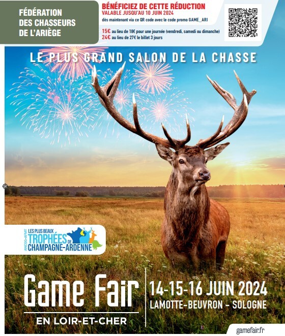 GAME FAIR 2024: Bénéficiez d'une réduction avec la FDC 09