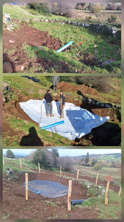 Les chasseurs restaurent une mare à Lacalm