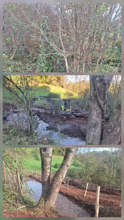 Les chasseurs restaurent une mare à Valzergues