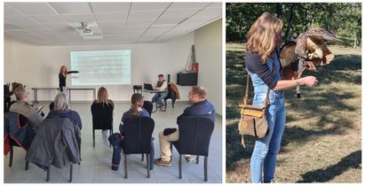 Andréa et Flo rapace au poing