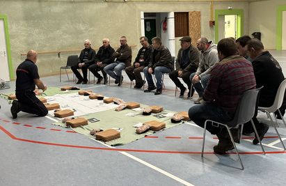 Les pompiers de Villefranche forment les chasseurs aux gestes qui sauvent