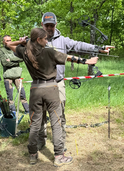 Les futurs chasseurs à l'arc en formation