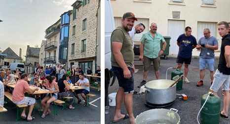 Les chasseurs de St Amans derrière les fourneaux 