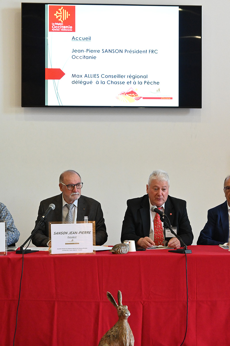 Accueil par Max ALLIES Conseiller Régional Délégué à la Chasse et à la Pêche