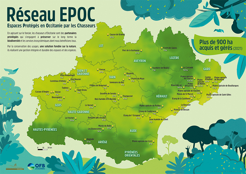 CYN'EP: Un réseau d'Espaces Protégés en Occitanie par les Chasseurs (réseau EPOC)