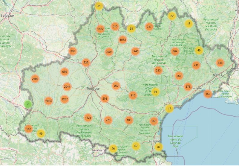 Carte des mares du PRAM