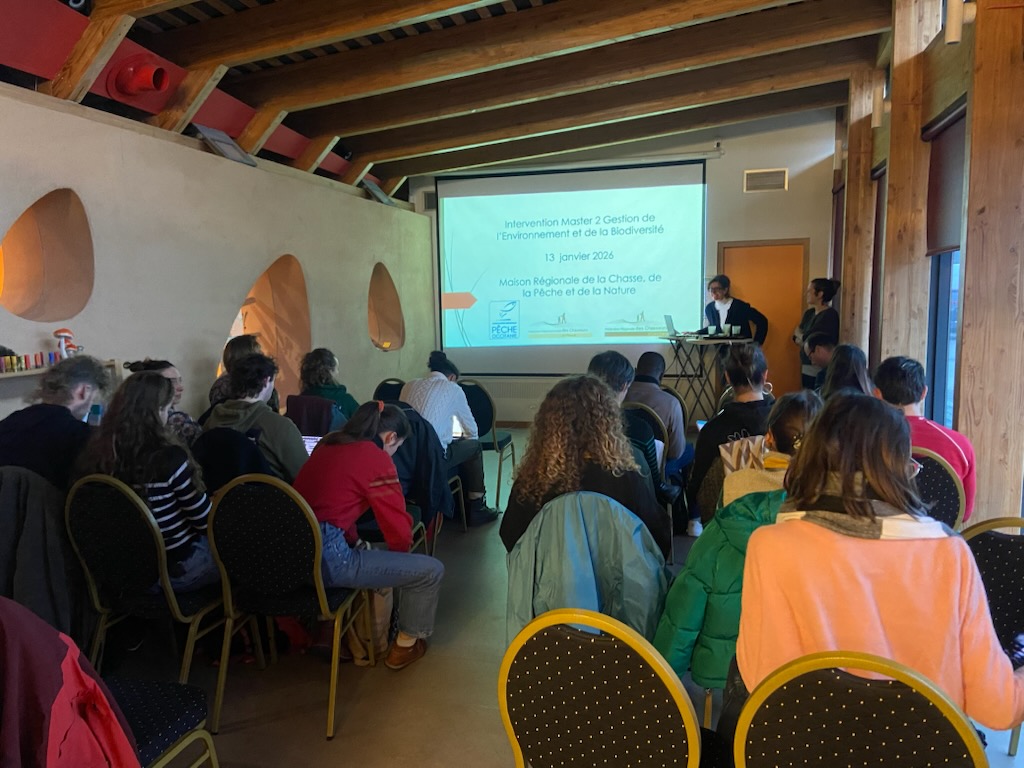 Le Master Écologie de l'Université de Montpellier à la Maison régionale de la chasse et de la pêche