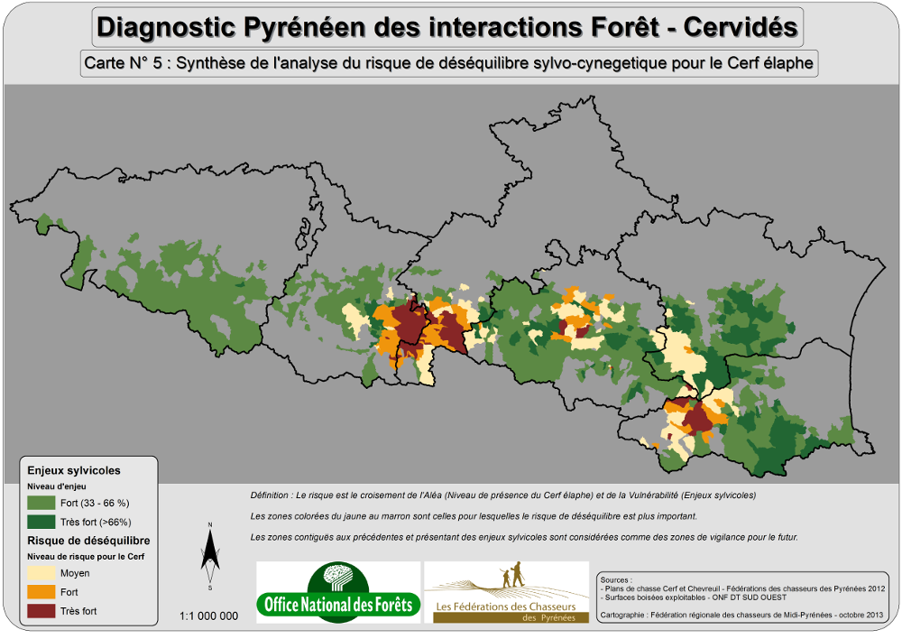 Risque de déséquilibre forêt cervidés Risque de déséquilibre forêt cervidés
