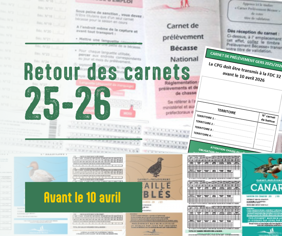 Pensez à retourner vos carnets 2025-2026 !