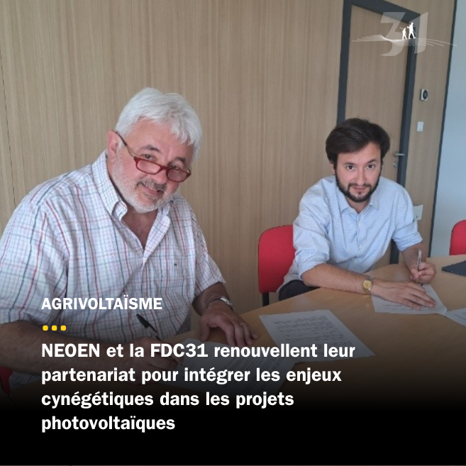 Un partenariat renouvelé pour intégrer la chasse dans les projets agrivoltaïques