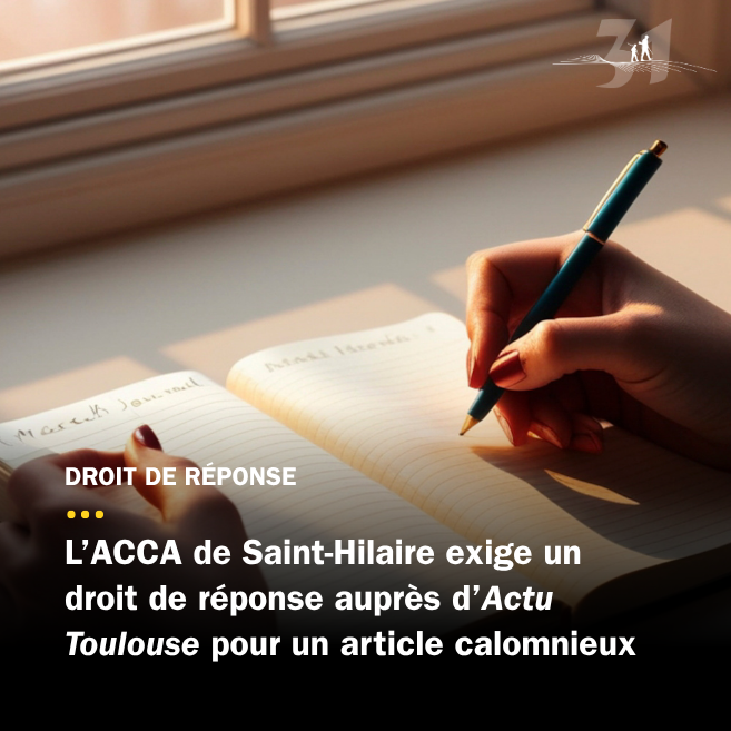 Soutien à l'ACCA de Saint-Hilaire qui dénonce un article calomnieux