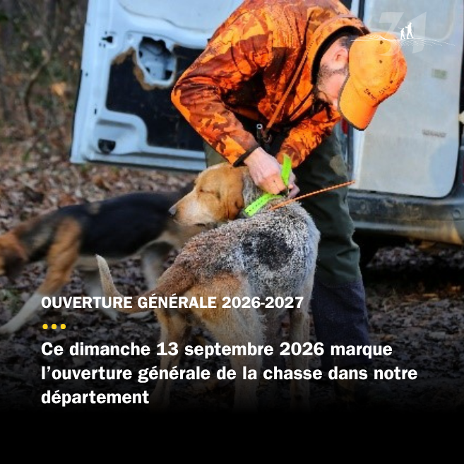 Ouverture générale de la chasse le 13 septembre