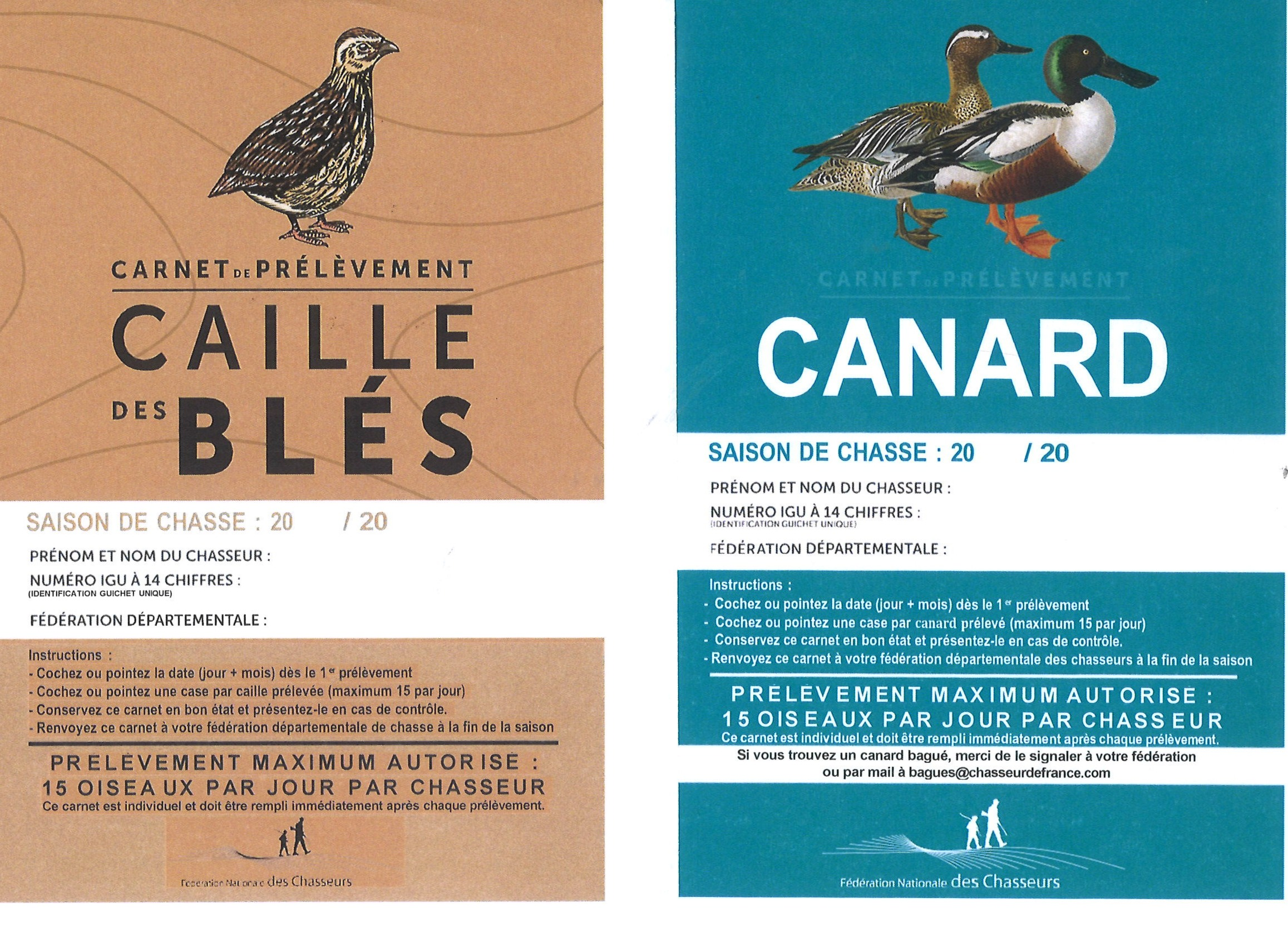 Migrateurs : déclaration des prélèvements obligatoire