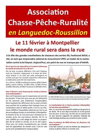 Mobilisation générale de la grande famille de la ruralité le 11 février 2023 à Montpellier